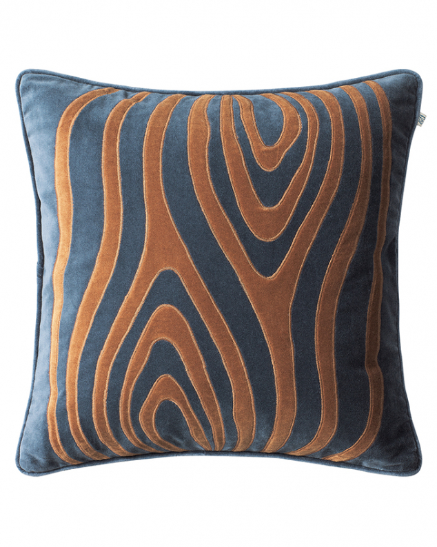 Mita - Sea Blue/Cognac in the group Cushions / Style / Decorative Pillows at Chhatwal & Jonsson (ZCC050141-16V)