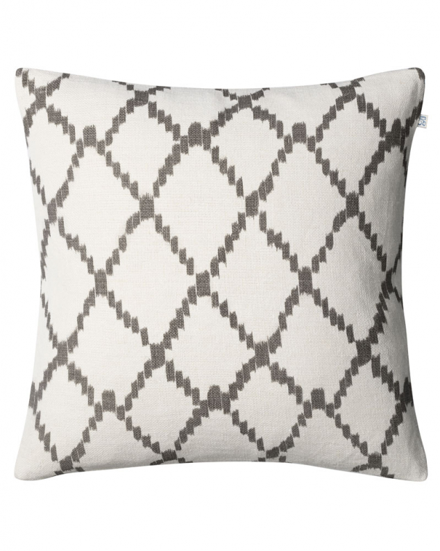 Ikat Kerela - Off White/Grey in the group Cushions / Linen Cushion Covers at Chhatwal & Jonsson (ZCC100113-1)