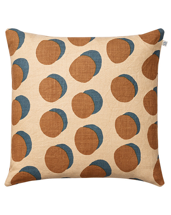 Ashima - Lt. Beige/Taupe/Palace Blue in the group Cushions / Linen Cushion Covers at Chhatwal & Jonsson (ZCC130109-14B)