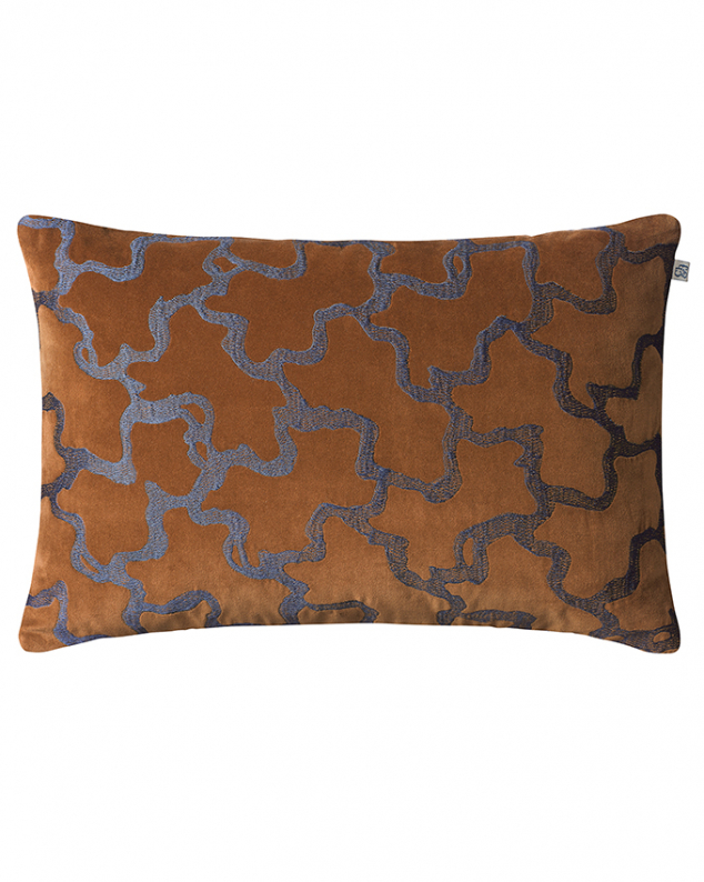 Chand - Cognac/Sea Blue in the group Cushions / Style / Decorative Pillows at Chhatwal & Jonsson (ZCC210282-16V)