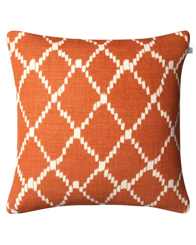 Ikat Kerela - Jaffa Orange Base in the group Cushions / Linen Cushion Covers at Chhatwal & Jonsson (ZCC290160-2)