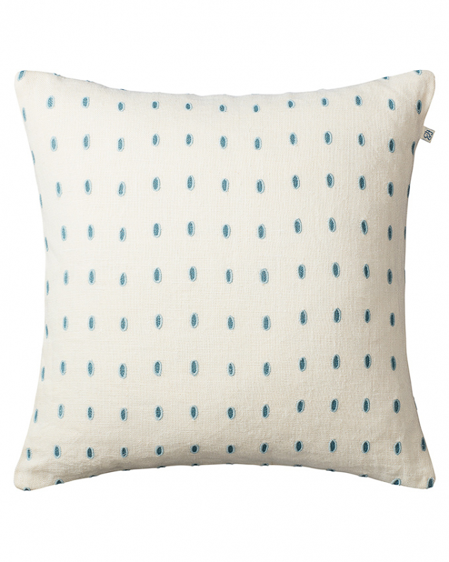 Drop - Off White/Heaven Blue/Aqua in the group Cushions / Embroidered Cushion Covers at Chhatwal & Jonsson (ZCC370150-17)