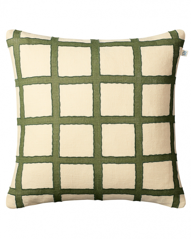 Amar - Lt. Beige/Cactus Green/Green in the group Cushions / Embroidered Cushion Covers at Chhatwal & Jonsson (ZCC410172-17B)