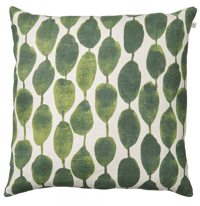 Rain - Off White/Green in the group Cushions / Linen Cushion Covers at Chhatwal & Jonsson (ZCC430170-9)