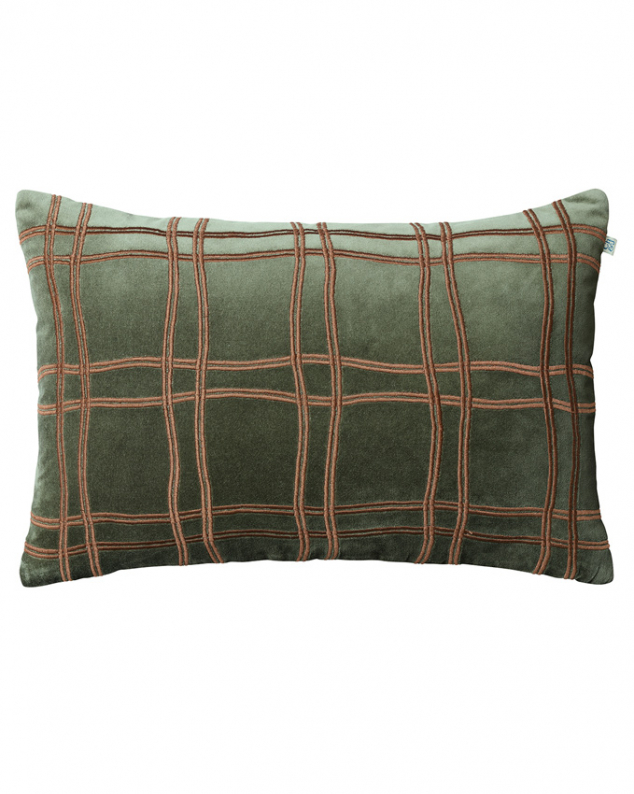 Tattersall - Forest Green/Cognac in the group Cushions / Style / Decorative Pillows at Chhatwal & Jonsson (ZCC530273-18V)
