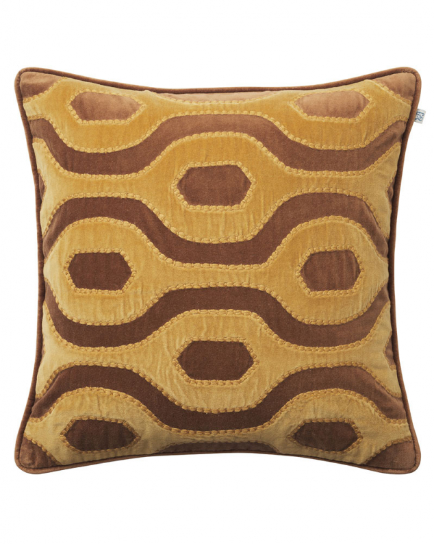 Varanasi - Cognac/Masala Yellow in the group Cushions / Velvet Cushion Covers at Chhatwal & Jonsson (ZCC570182-20V)