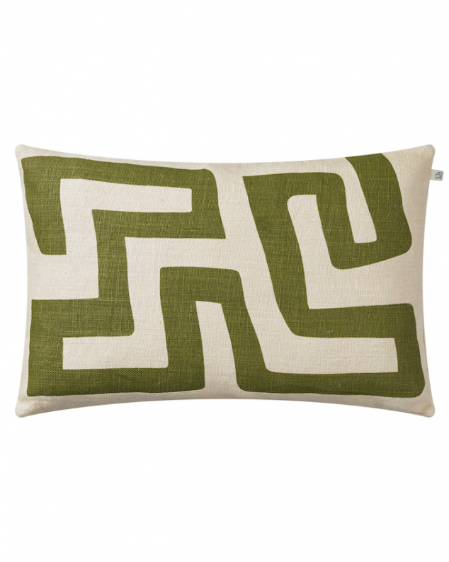 Nagra - Lt. Beige/Cactus Green in the group Cushions / Linen Cushion Covers at Chhatwal & Jonsson (ZCC580272-15B)