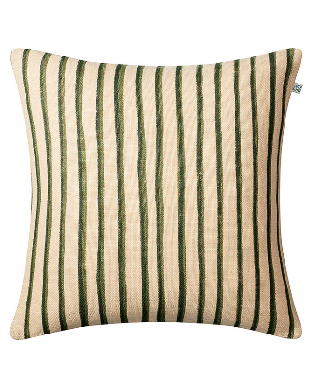 Green best sale stripe cushion