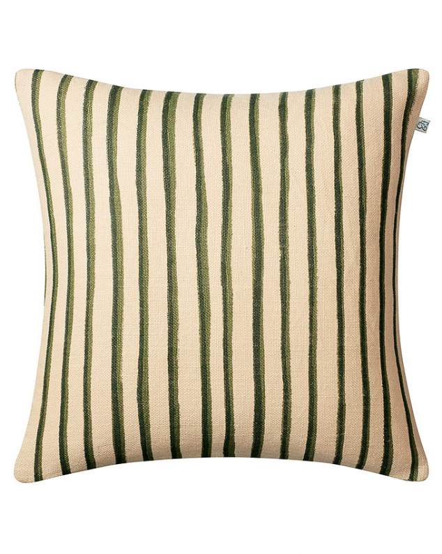 Jaipur Stripe - Lt. Beige/Cactus/Green in the group Cushions / Linen Cushion Covers at Chhatwal & Jonsson (ZCC670172-17B)