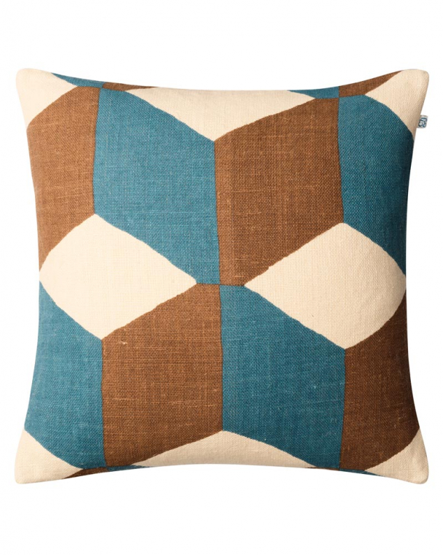 Patterned linen cushion Hawa