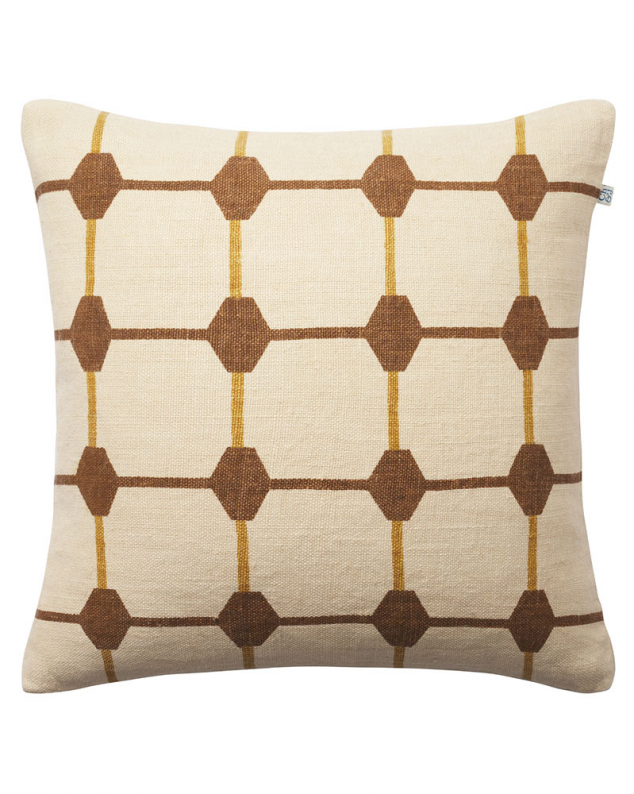 Rakhi - Taupe/Spicy Yellow in the group Cushions / Style / Decorative Pillows at Chhatwal & Jonsson (ZCC720109-20B)