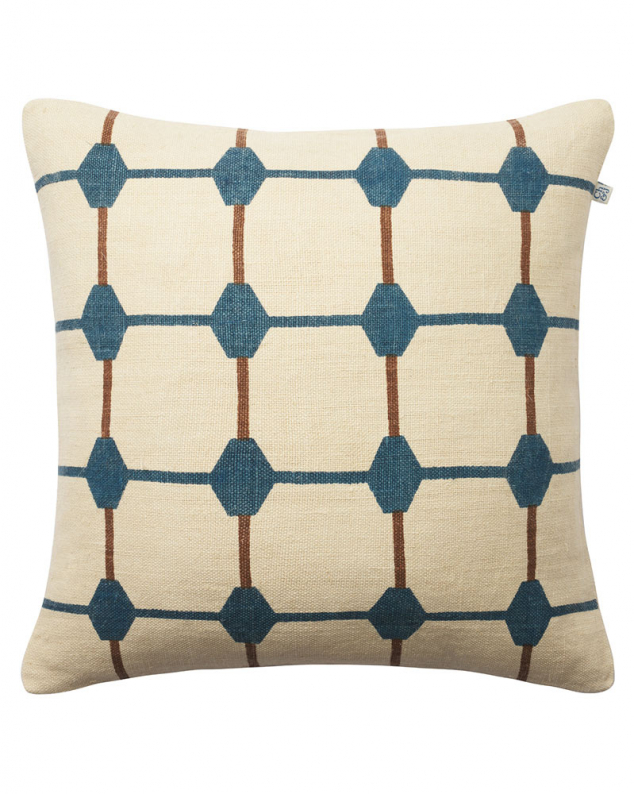 Rakhi - Palace Blue/Taupe in the group Cushions / Style / Decorative Pillows at Chhatwal & Jonsson (ZCC720151-20B)