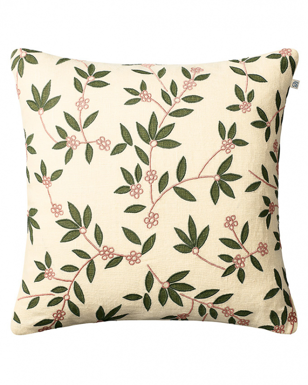 Gita - Lt. Beige/Cactus Green/Rose in the group Cushions / Style / Floral Cushions at Chhatwal & Jonsson (ZCC750172-17B)