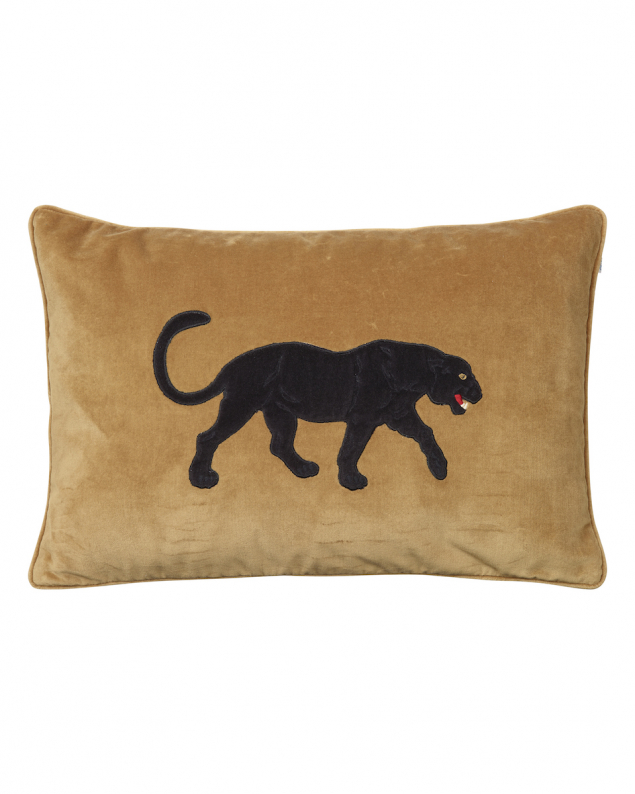 Black Panther - Masala Yellow in the group Cushions / Embroidered Cushion Covers at Chhatwal & Jonsson (ZCC830233-13V)