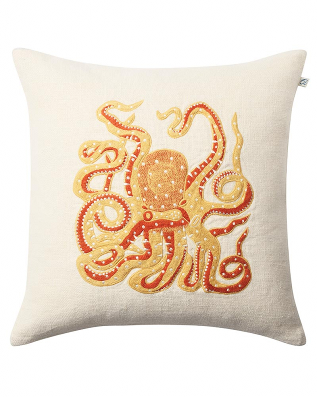 Octopus - Off White/Spicy Yellow/Orange in the group Cushions / Style / Decorative Pillows at Chhatwal & Jonsson (ZCC850134-21)