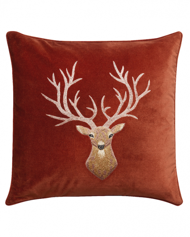 Reindeer - Rust in the group Cushions / Embroidered Cushion Covers at ...