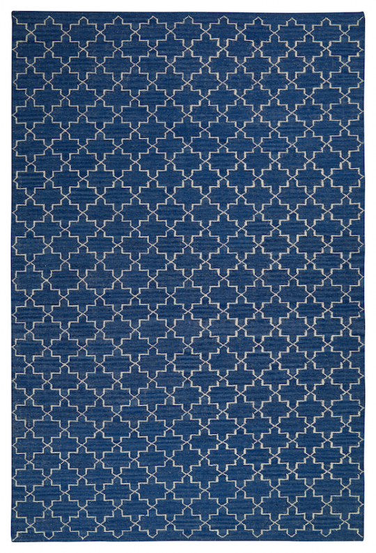 New Geometric - Indigo Melange/Off White in the group Rugs / Colour / Colourful Rugs at Chhatwal & Jonsson (ZDH222248-2)