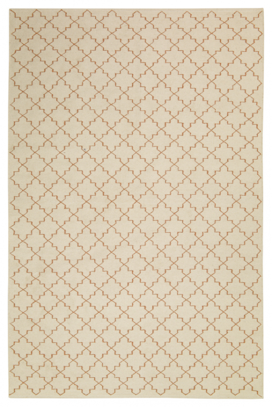 New Geometric - Off White/Orange in the group Rugs / Flat woven rugs at Chhatwal & Jonsson (ZDH222262-3)