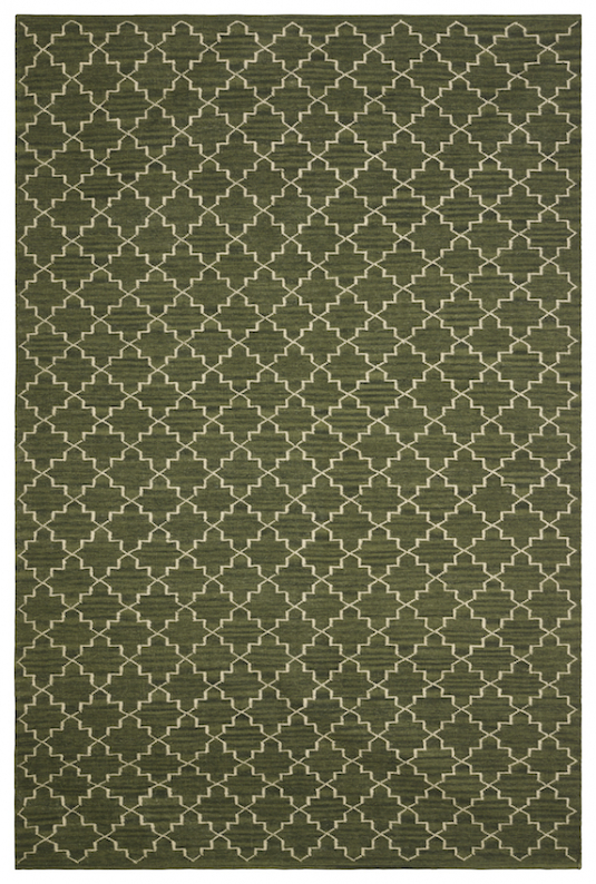 New Geometric - Green Melange/Off White in the group Rugs / Colour / Colourful Rugs at Chhatwal & Jonsson (ZDH222271-6)