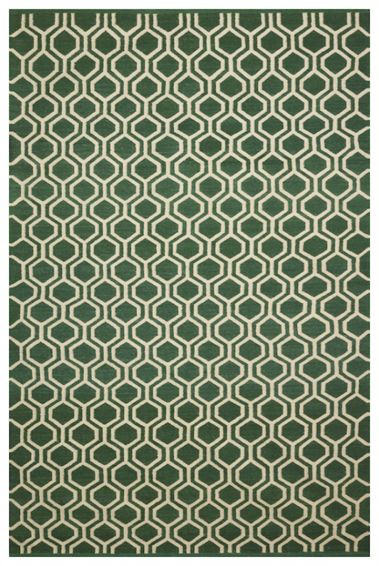 Varanasi - Green/Off White in the group Rugs / Colour / Colourful Rugs at Chhatwal & Jonsson (ZDH262270-6)