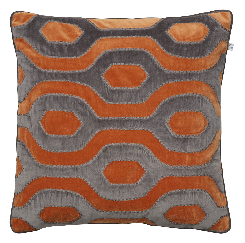 Burnt orange and grey 2024 cushions