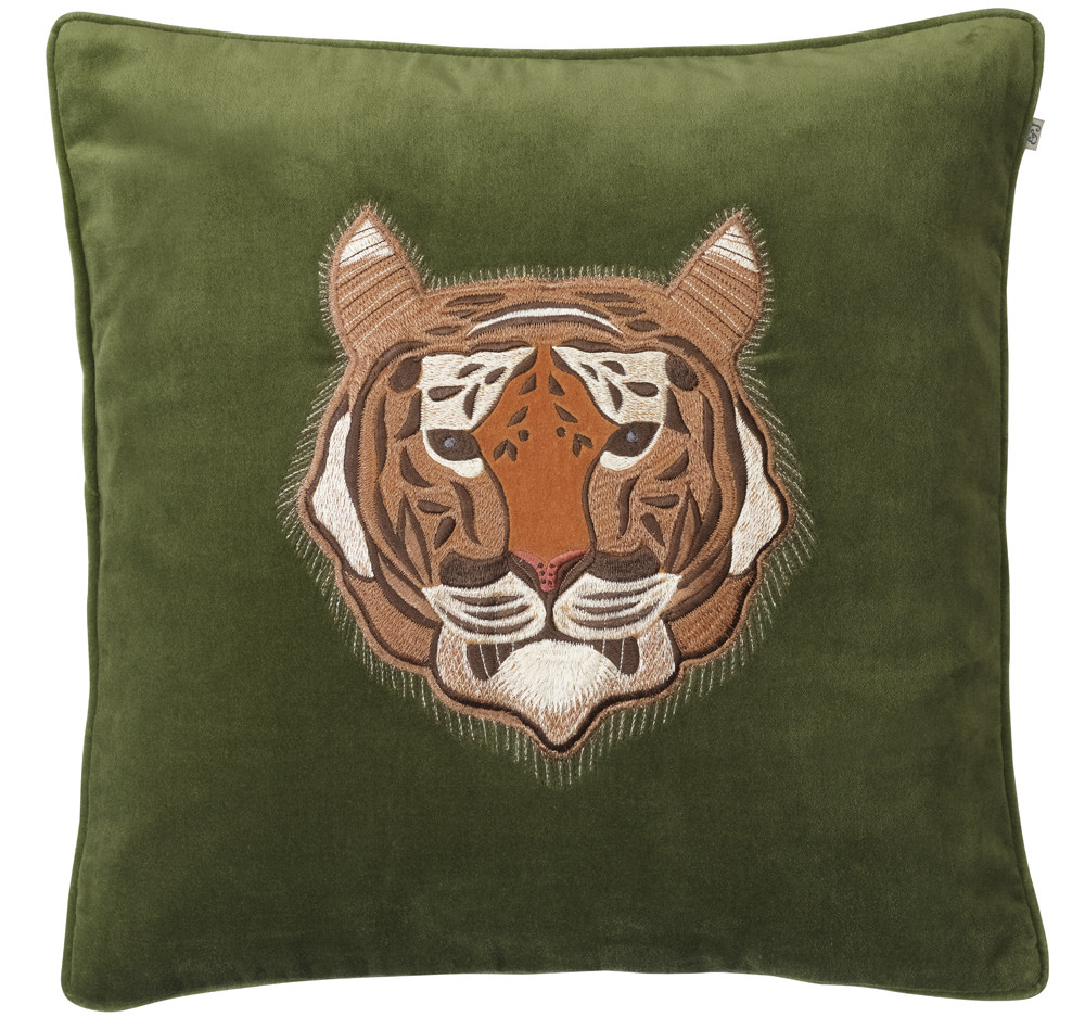 Embroidered 2024 tiger pillow