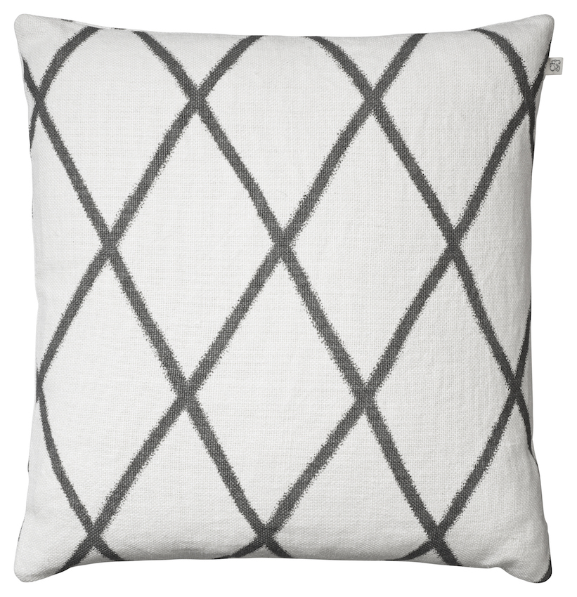 Grey and on sale white cushion cover