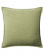 Plain green linen cushion