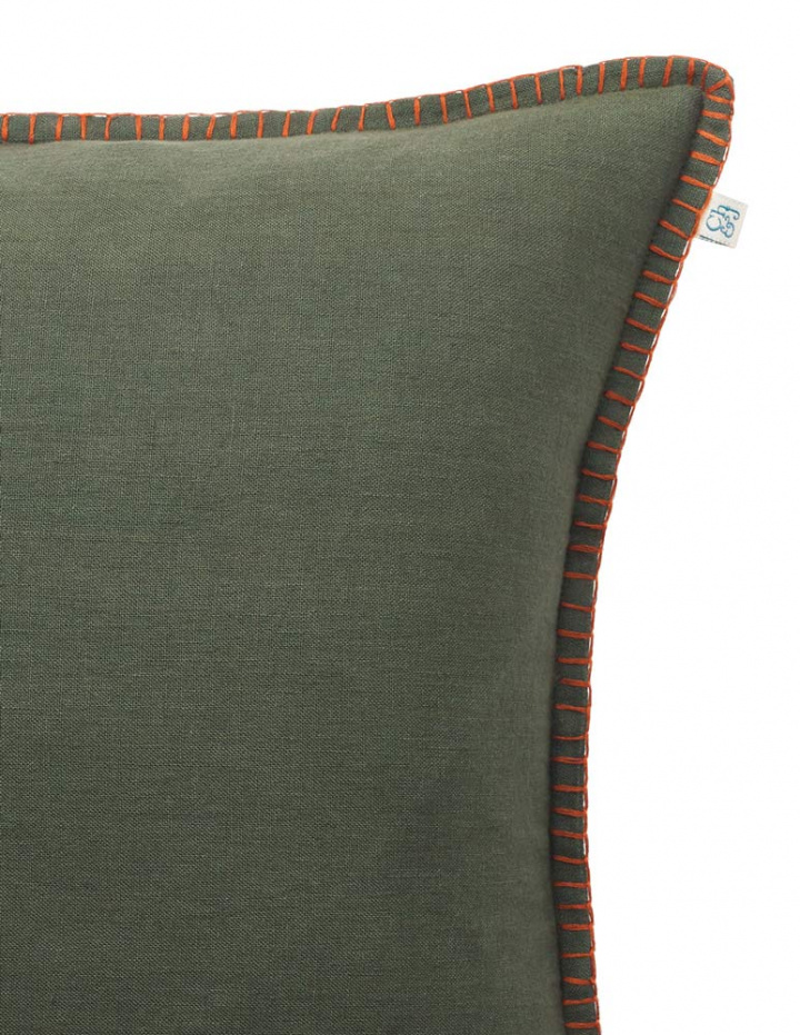 Roma Cushion Cover Terracotta/Forest Green, 50x50 cm - Chhatwal