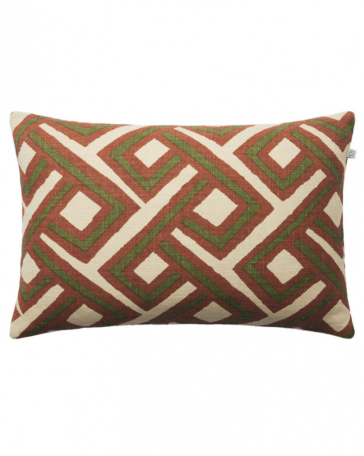 Lanka - Lt. Beige/Terracotta/Cactus Green in the group Cushions / Style / Decorative Cushions at Chhatwal & Jonsson (ZCC040268-20B)