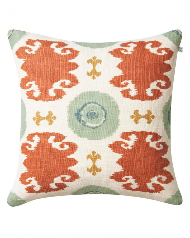 Mahal - Aqua/Heaven Blue/Apricot Orange/Khaki in the group Cushions / Style / Decorative Cushions at Chhatwal & Jonsson (ZCC080152-25)
