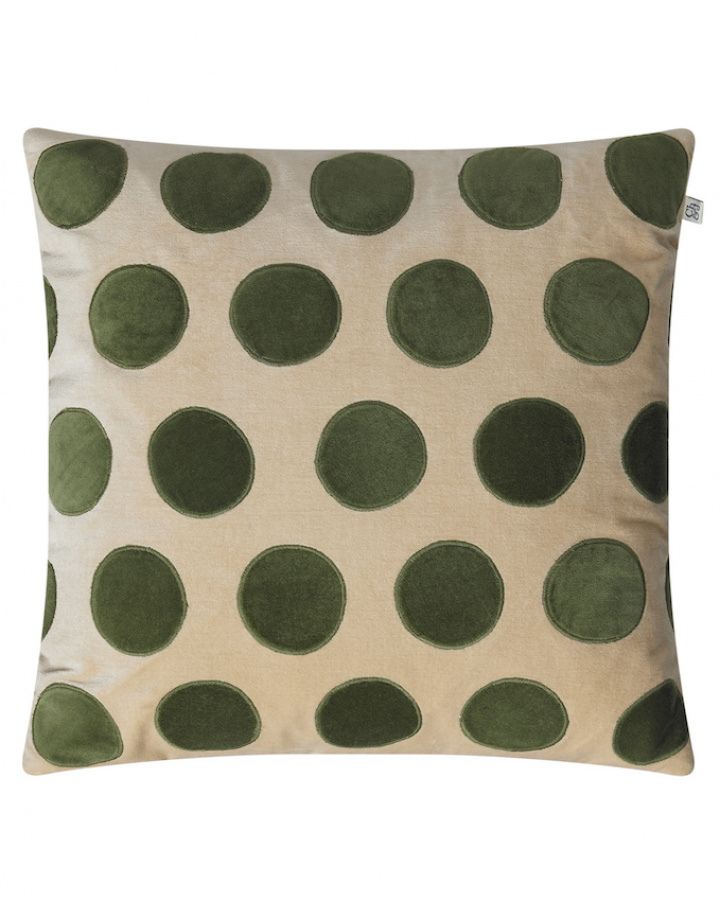 Circle - Beige/Cactus Green in the group Cushions / Style / Embroidered at Chhatwal & Jonsson (ZCC150172-15V)