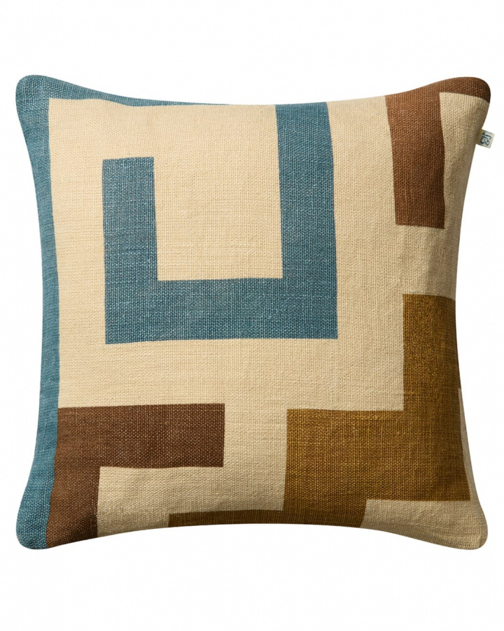 Aman - Heaven Blue/Taupe/Khaki in the group Cushions / Style / Decorative Cushions at Chhatwal & Jonsson (ZCC190150-26B)