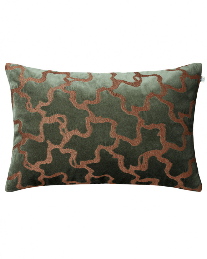 Chand - Forest Green/Cognac in the group Cushions / Style / Decorative Cushions at Chhatwal & Jonsson (ZCC210271-18V)