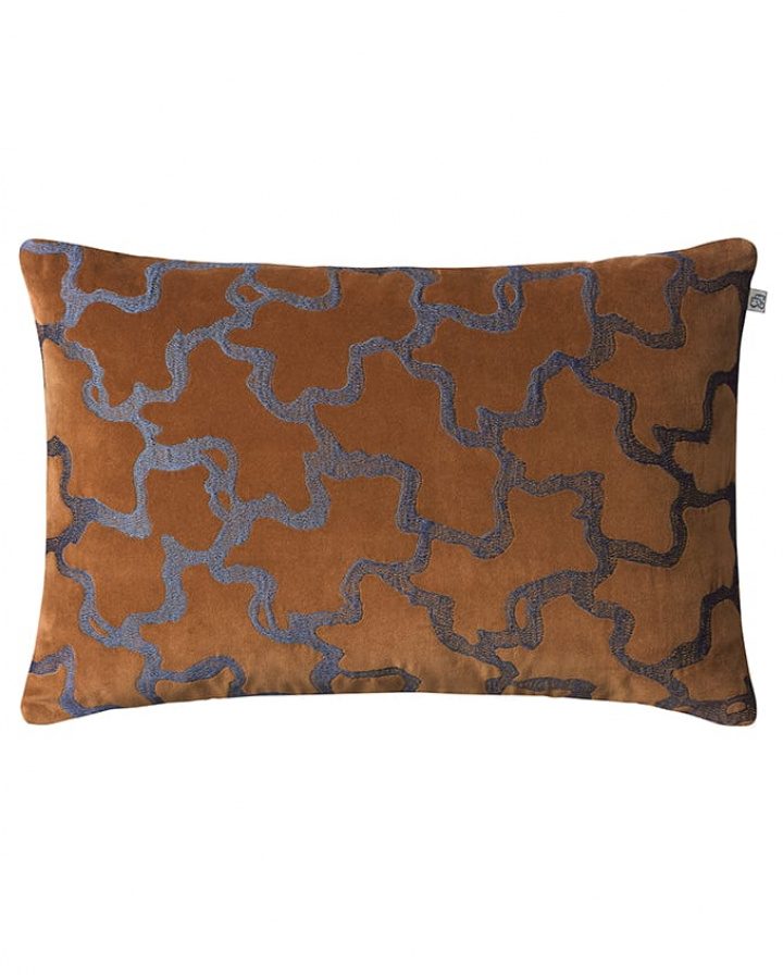 Chand - Cognac/Sea Blue in the group Cushions / Style / Decorative Cushions at Chhatwal & Jonsson (ZCC210282-16V)