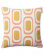 Patterned linen cushion cover Rose and Yellow