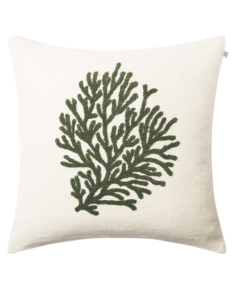 Green and white clearance cushions