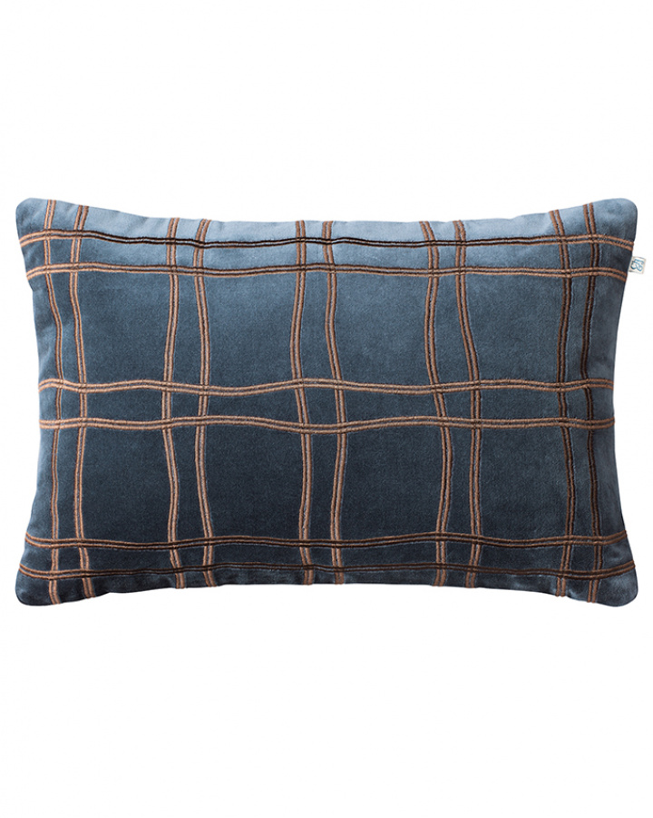 Tattersall - Sea Blue/Cognac in the group Cushions / Style / Decorative Cushions at Chhatwal & Jonsson (ZCC530241-16V)