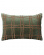 Green velvet cushion Tattersall