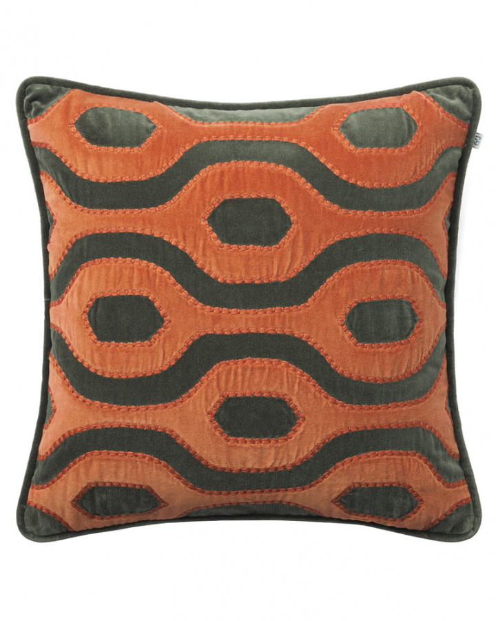Varanasi - Forest Green/Terracotta in the group Cushions / Style / Decorative Cushions at Chhatwal & Jonsson (ZCC570173-20V)