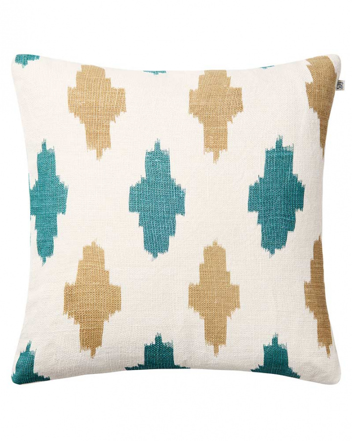 Ikat Agra - Off White/Heaven Blue/Khaki in the group Cushions / Style / Decorative Cushions at Chhatwal & Jonsson (ZCC700111-23)