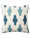 Blue and white linen cushion cover