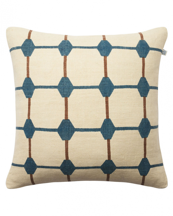 Rakhi - Palace Blue/Taupe in the group Cushions / Style / Decorative Cushions at Chhatwal & Jonsson (ZCC720151-20B)