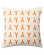 Cushion cover with embroidered orange Y-patterns