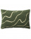 Wave patterned green boucl� cushion cover