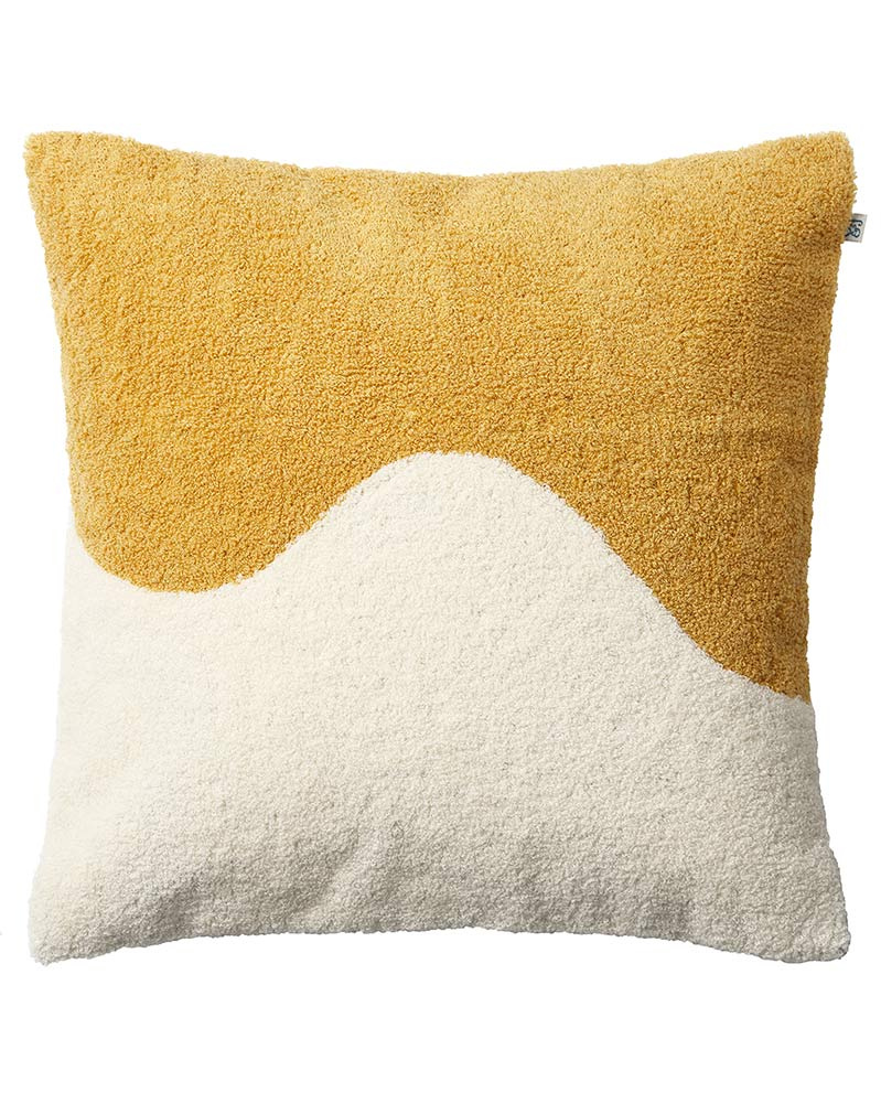 Mustard and 2024 white cushions