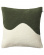 Green and white boucl� cushion cover