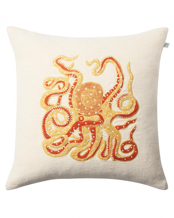 Octopus - Off White/Spicy Yellow/Orange in the group Cushions / Style / Decorative Cushions at Chhatwal & Jonsson (ZCC850134-21)