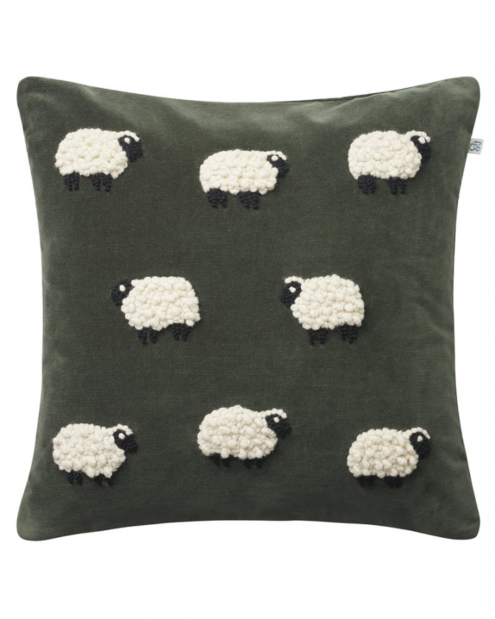 Sheep - Forest Green in the group Cushions / Style / Christmas Cushions at Chhatwal & Jonsson (ZCC900173-20V)