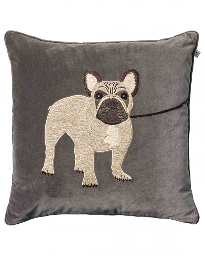 French Bulldog - Grey in the group Cushions / Style / Decorative Cushions at Chhatwal & Jonsson (ZCC940113-12V)